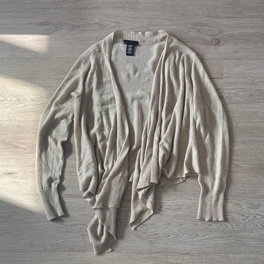 Women's Beige Cardigan Sweater